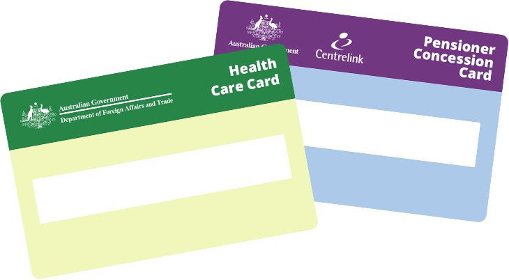 Healthcare or Pensioner Concession Card